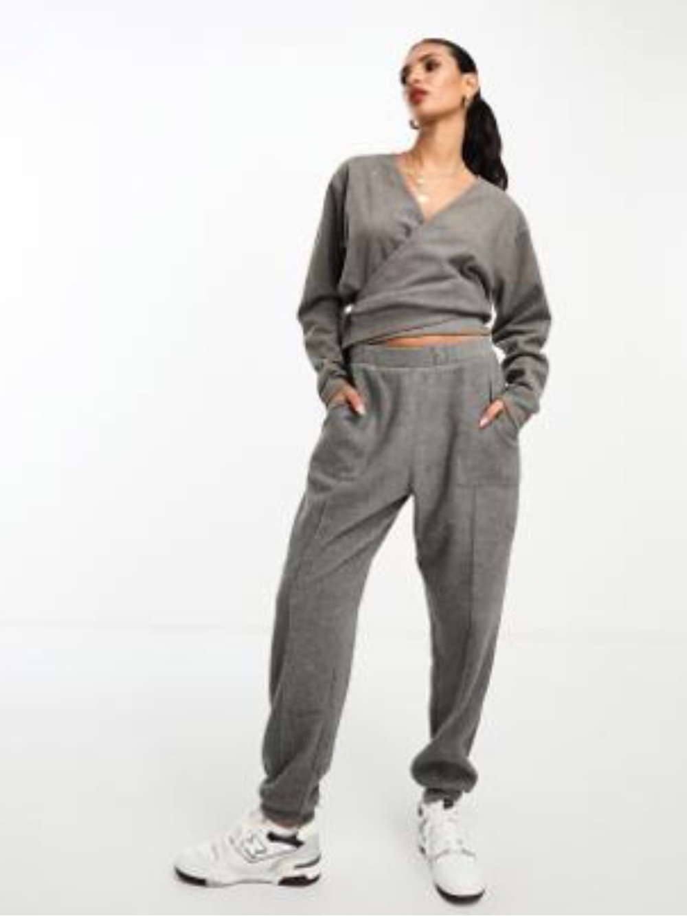 ASOS DESIGN Super Soft Wrap Top & Sweatpants